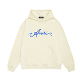 Amiri hoodie blue art word printing
