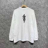 Amiri long sleeve shirts vertical small overlapping letterprinting