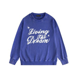 Amiri washed sweatshirt cloud letter printing washed and distressed