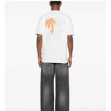 Palm Angels T Shirts Letter Painted Coconut Tree Print Short Sleeve T-Shirt