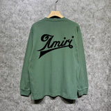 Amiri long sleeve shirts oblique text printing