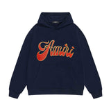 Amiri hoodie flame gold letterprinting