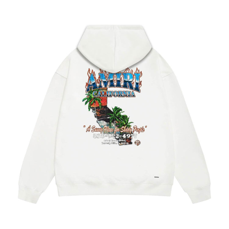 Amiri hoodie flame island print