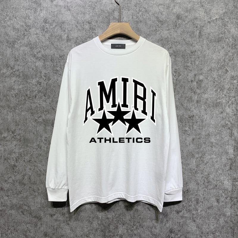 Amiri long sleeve shirts stroke five-pointed star printing