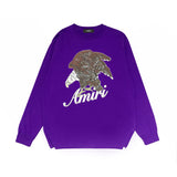 Amiri long sleeve shirts brown eagle printing