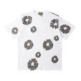 Denim Tears T Shirt ShortsPuff Print Short Sleeve T-shirt Loose Couple Shorts Suit(Options need to be purchased separately)