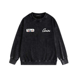 Amiri washed sweatshirt billiard sketch printing washed and distressed