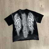 First Row T Shirts Y2K TRIBAL CROP TEE 2026 The latest fashion European and American trendy brand