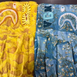 Bathing ape hoode bape van gogh joint wave sunflower