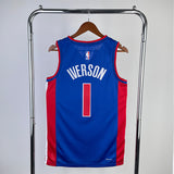 NBA Jerseys 23 season, Pistons, away, No. 1 Blue, Iverson