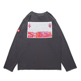 C.e sweatshirt autumn and winter c.e washed batikembroiderletter round neck pulloverlong sleeves one piece batch