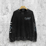 Amiri washed sweatshirt double-sided rose print washed old
