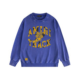 Amiri washed sweatshirt winged shoes printing washed and distressed