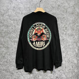 Amiri long sleeve shirts oil painting flying eagle printing