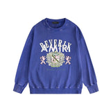 Amiri washed sweatshirt lion medal printing washed and distressed