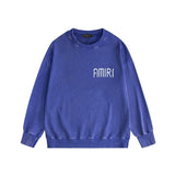 Amiri washed sweatshirt mottled spider printing washed and distressed