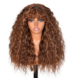 Women's Wigs Bangs Tight Curly Lace Part Wig