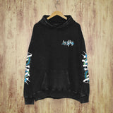 Amiri washed hoodie overlapping letter dragon washed distressed printing