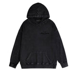 Amiri washed hoodie with strange letter washed and distressed printing