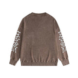 Amiri washed sweatshirt new bone sleeves printing washed and distressed