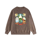Amiri washed sweatshirt mirror printing washed and distressed