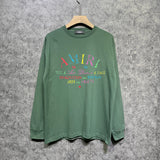 Amiri long sleeve shirts watercolor cartoon letterprinting