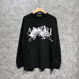 Amiri long sleeve shirts colorless flower printing