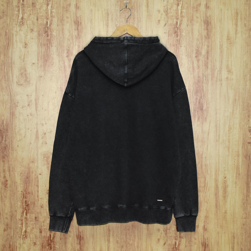 Amiri washed hoodie motorcycle skull washed distressed printing