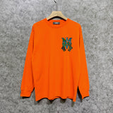 Amiri long sleeve shirts waist flower camouflage letterprinting