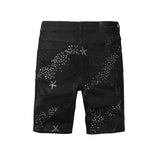 purple brand denim shorts