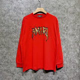 Amiri long sleeve shirts splash paint skeleton printing