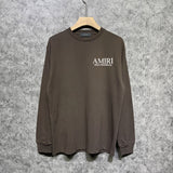 Amiri long sleeve shirts skeleton letterprinting
