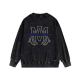 Amiri washed sweatshirt splash ink large simple label printing washed and distressed