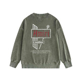 Amiri washed sweatshirt letter sign printing washed and distressed