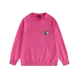 Amiri washed sweatshirt billiard cue printing washed and distressed