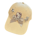 Y2k hot girl hat heavy industry angel bows baseball cap