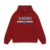 Amiri hoodie colorfulletter horizontal strip printing