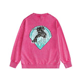 Amiri washed sweatshirt panther print washed old