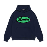 Amiri hoodie oval letter printing