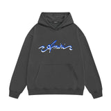 Amiri hoodie blue art word printing