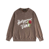 Amiri washed sweatshirt hollywood rose printing washed and distressed