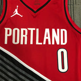 NBA Jerseys Trailblazer, Red (JORDAN) No. 0, Lillard