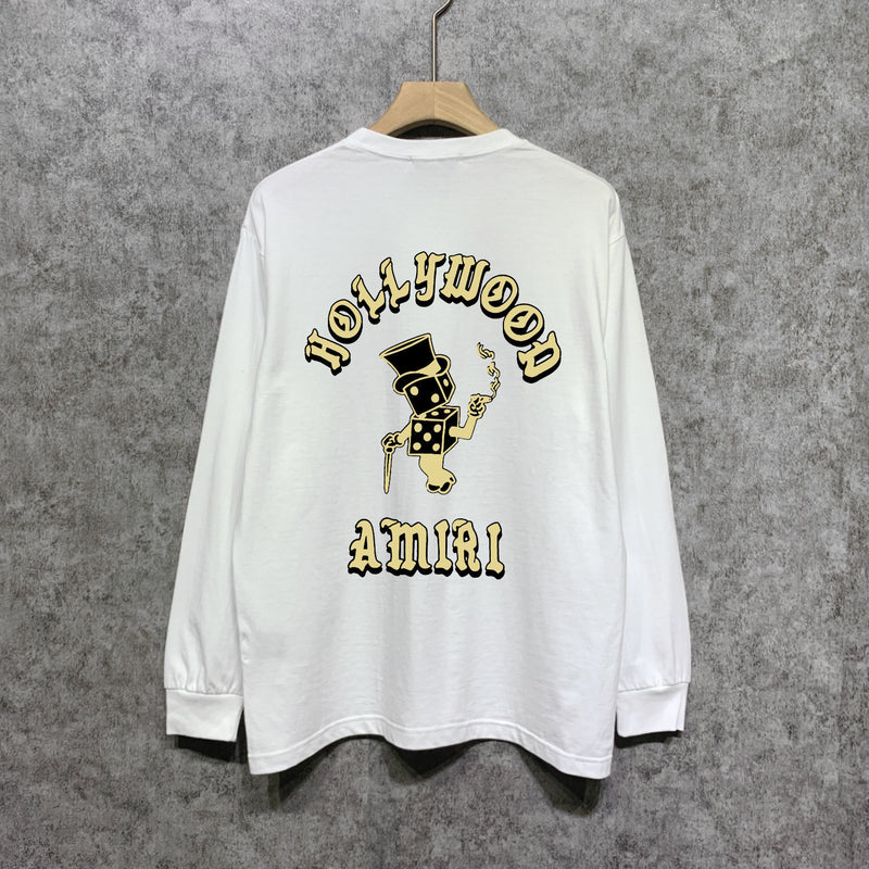 Amiri long sleeve shirts dice man printing