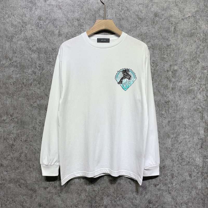Amiri long sleeve shirts black panther printing