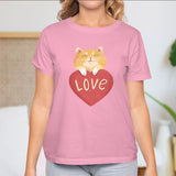 Valentine's Day T-Shirts Couple Love Print Sweet Style