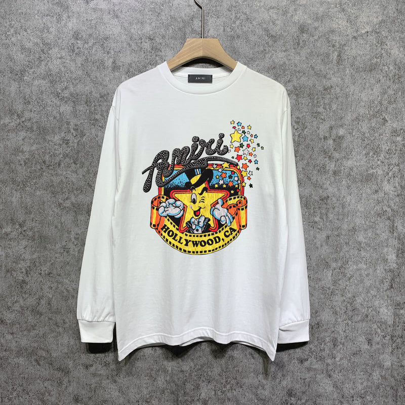 Amiri long sleeve shirts cartoon starfish printing