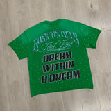First Row T Shirts LOST UTOPIA UNIVERSE CROPPED TEE White Ink Direct Injection Hot Drill High Quality Pure Cotton