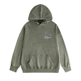 Amiri washed hoodie letter-filled printing distressed printing