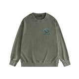Amiri washed sweatshirt earth letterprinting washed and distressed