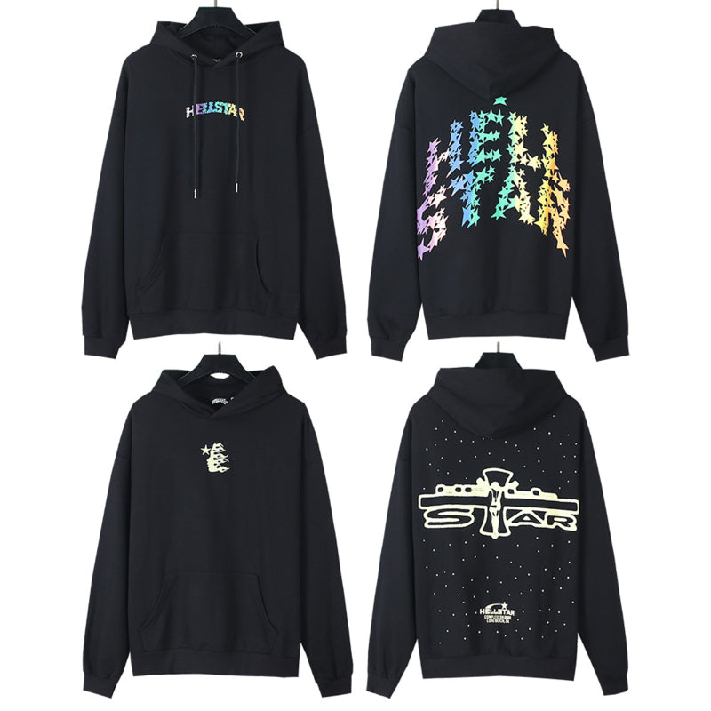 Hellstar Hoodie gradual change color retro hooded sweater